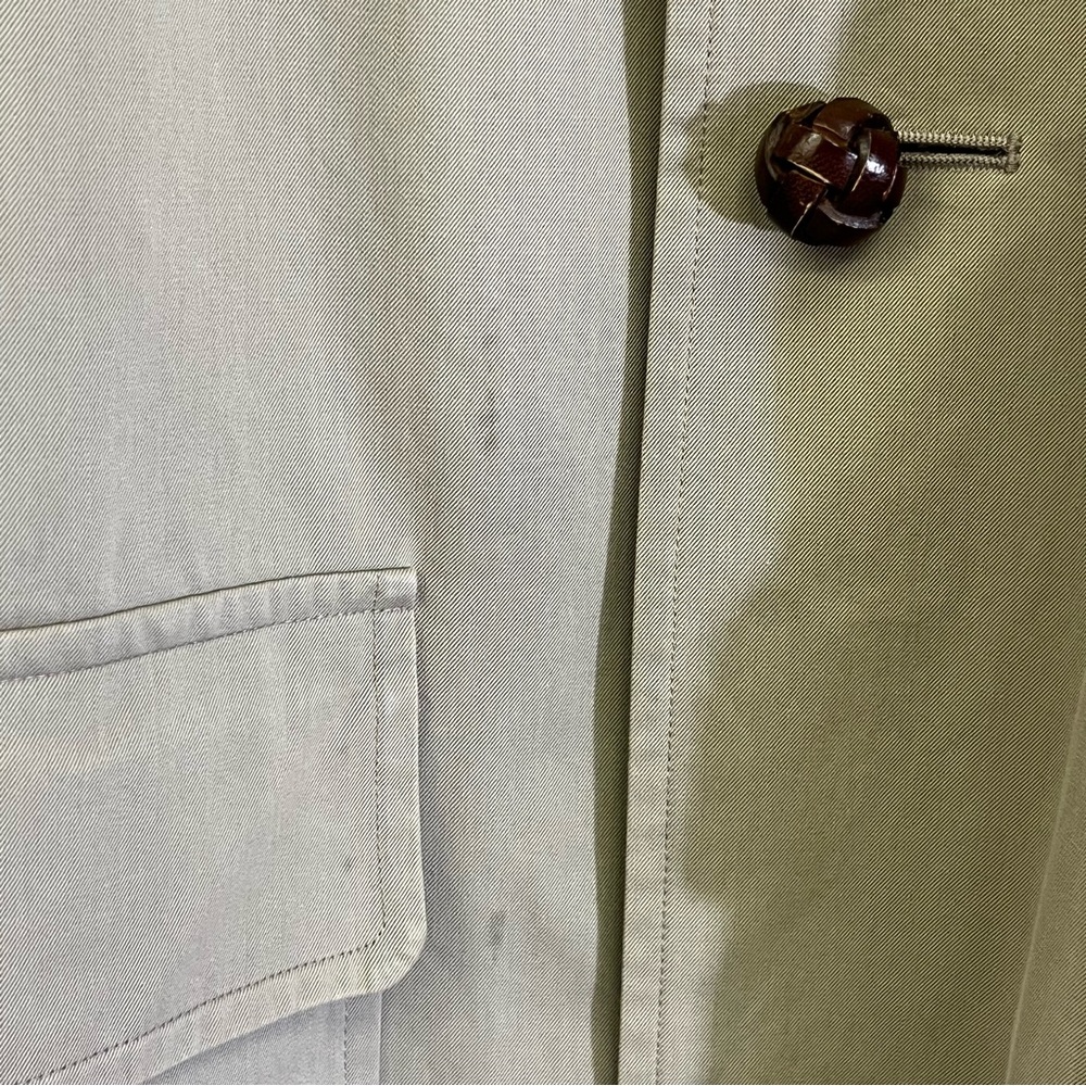 Burberry Prorsum Re-Issued Unisex Waxed Khaki Cotton Gabardine Car Over Coat L - Picture 5 of 11
